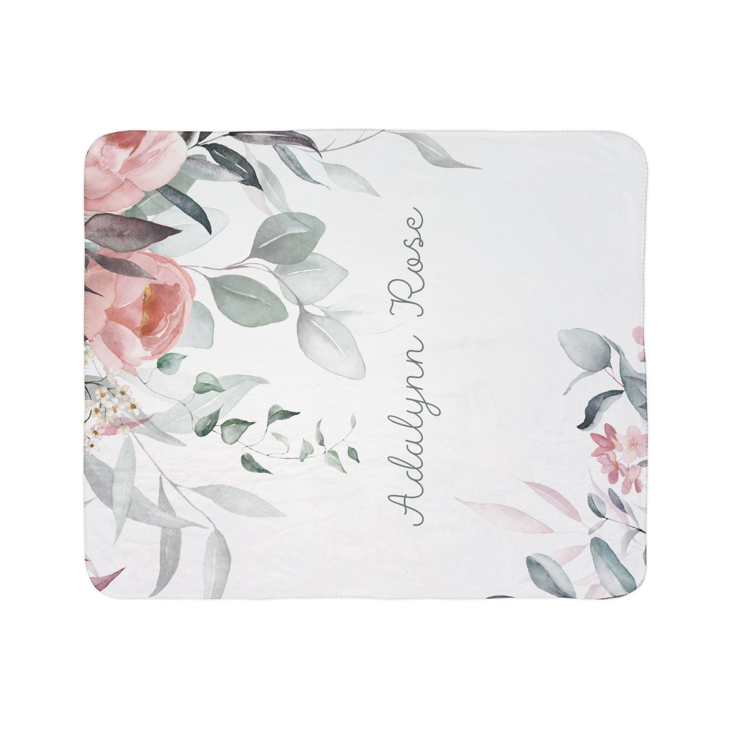 Rosey Meadows - Personalize A Blanket To Compliment Your Wallpaper