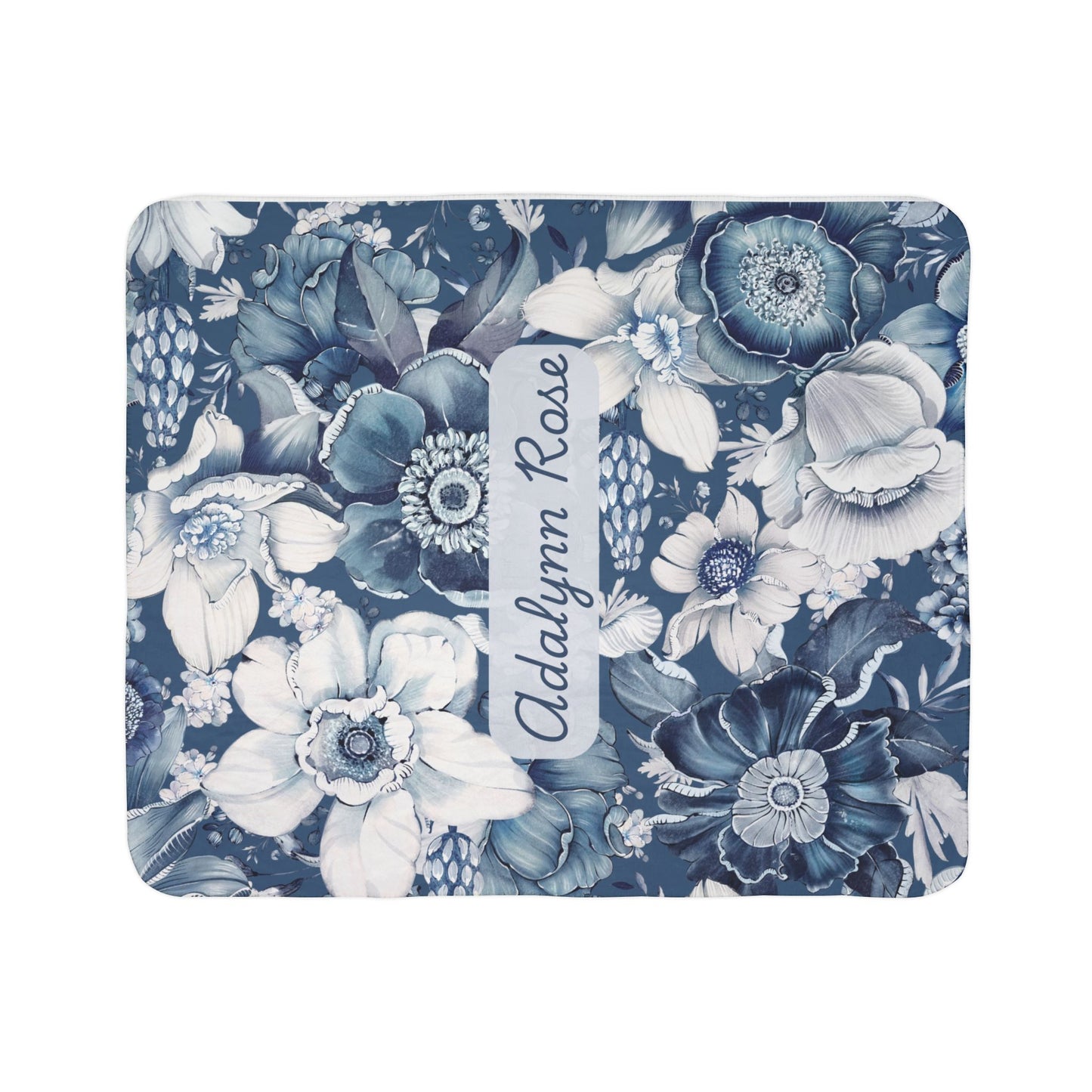 Floral Blues - Personalize A Blanket To Compliment Your Wallpaper