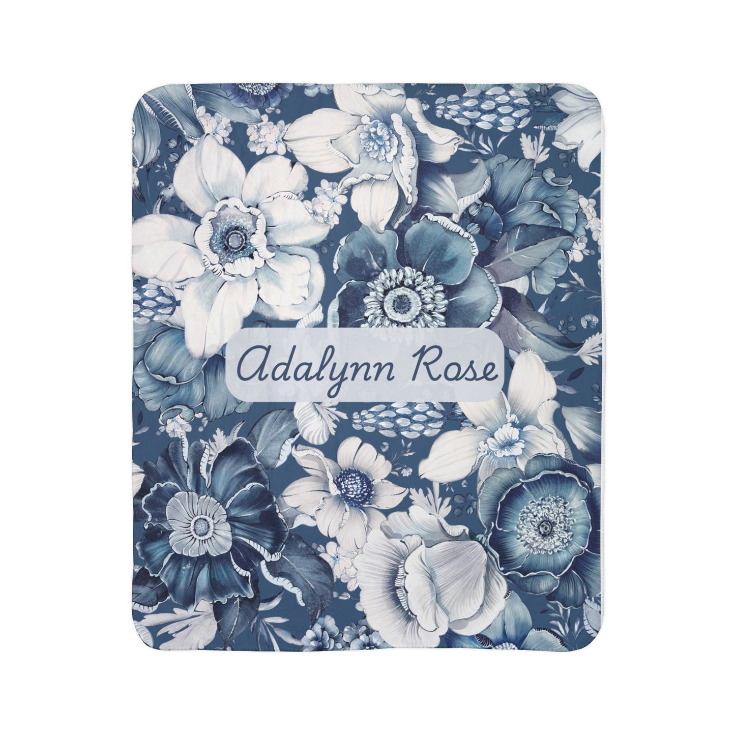 Floral Blues - Personalize A Blanket To Compliment Your Wallpaper