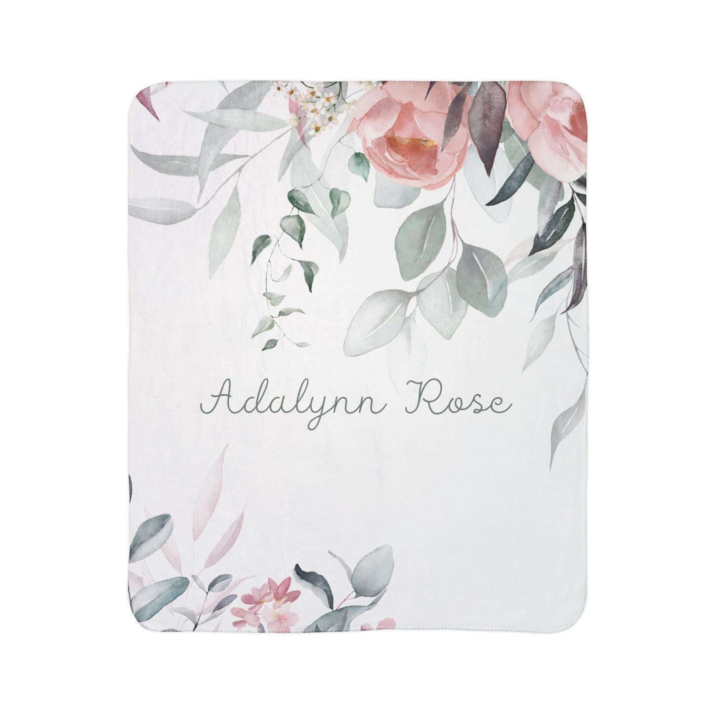 Rosey Meadows - Personalize A Blanket To Compliment Your Wallpaper