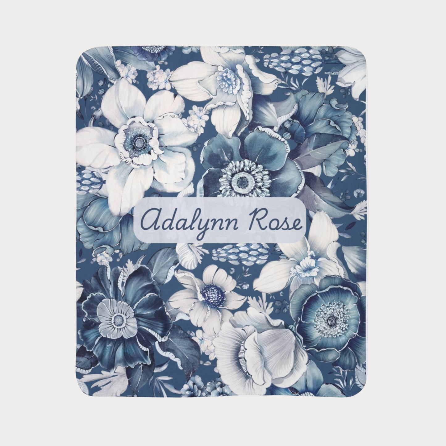 Floral Blues - Personalize A Blanket To Compliment Your Wallpaper